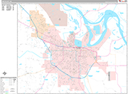 Pine Bluff Wall Map Premium Style